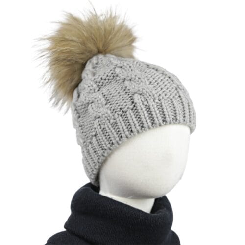 Petite tuque en laine texturée