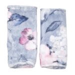 proteges sangles fleurs grises