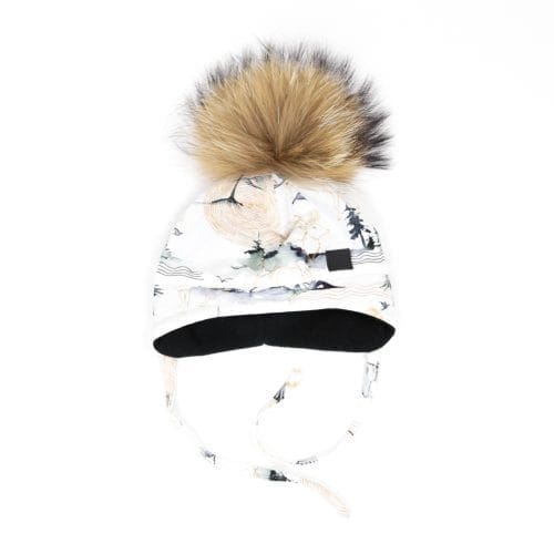 Tuque avec oreilles et pompon montagne