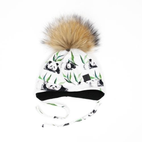 Tuque à oreille et pompon panda