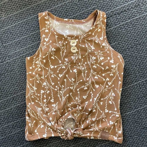 Camisole fleur brune - Mamie&Cie