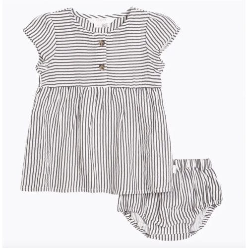 Robe ligné noir et gris NB - Petit Lem