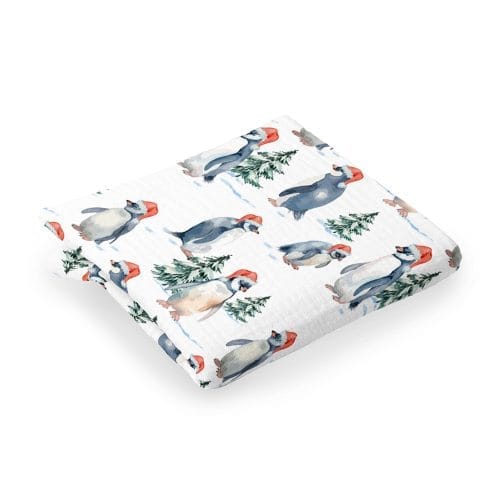 Mousseline Noël pingouin